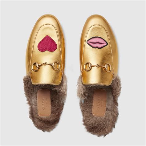 gucci princetown embroidered